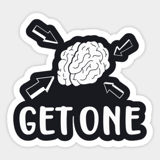 Get a Brain Sticker